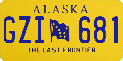 AK license plate GZI681
