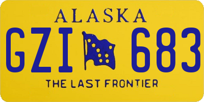 AK license plate GZI683