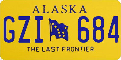 AK license plate GZI684