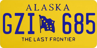 AK license plate GZI685