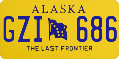 AK license plate GZI686