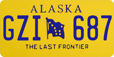AK license plate GZI687