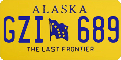 AK license plate GZI689