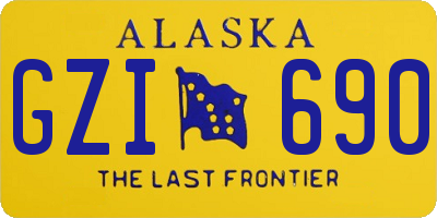 AK license plate GZI690