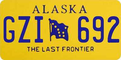 AK license plate GZI692