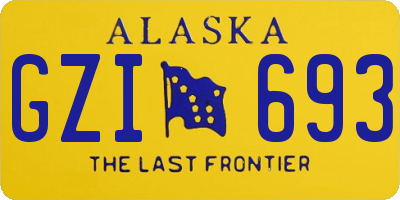 AK license plate GZI693