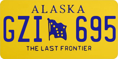 AK license plate GZI695