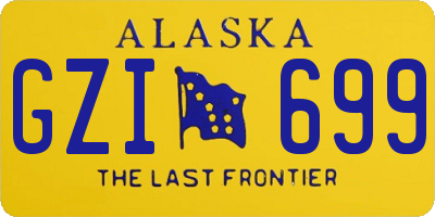 AK license plate GZI699