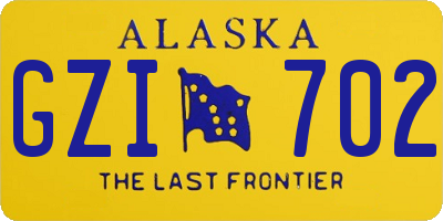 AK license plate GZI702