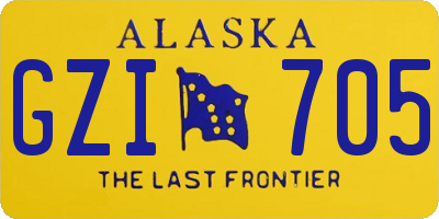 AK license plate GZI705