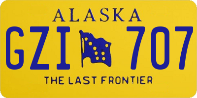 AK license plate GZI707