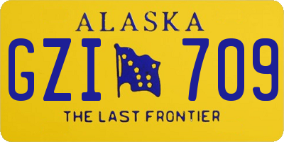 AK license plate GZI709