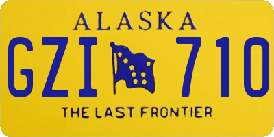 AK license plate GZI710