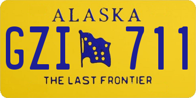 AK license plate GZI711