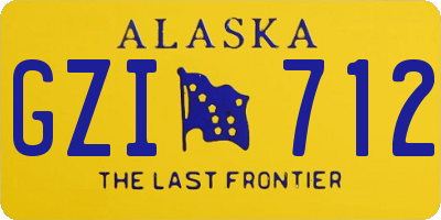 AK license plate GZI712