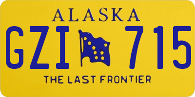 AK license plate GZI715