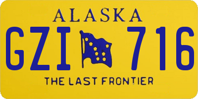 AK license plate GZI716