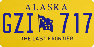 AK license plate GZI717