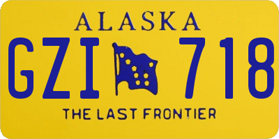 AK license plate GZI718