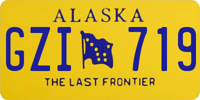 AK license plate GZI719