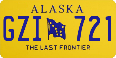 AK license plate GZI721