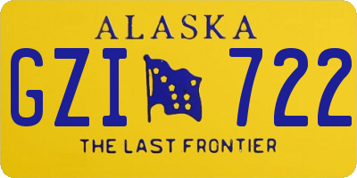 AK license plate GZI722