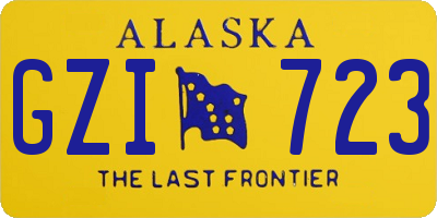 AK license plate GZI723