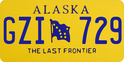 AK license plate GZI729