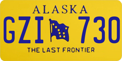 AK license plate GZI730