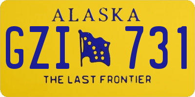 AK license plate GZI731