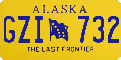 AK license plate GZI732