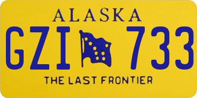 AK license plate GZI733