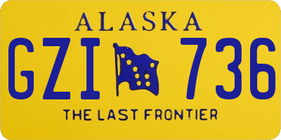 AK license plate GZI736