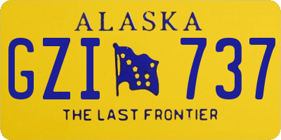 AK license plate GZI737