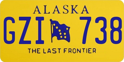 AK license plate GZI738