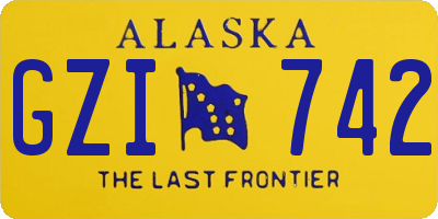 AK license plate GZI742