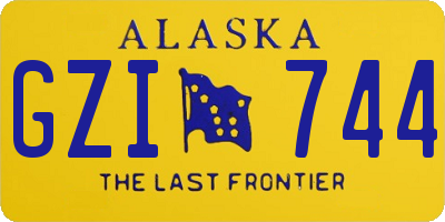 AK license plate GZI744
