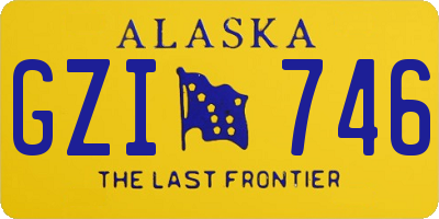 AK license plate GZI746