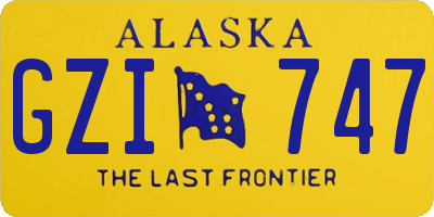 AK license plate GZI747