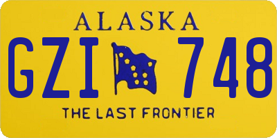 AK license plate GZI748
