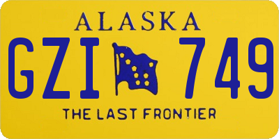 AK license plate GZI749