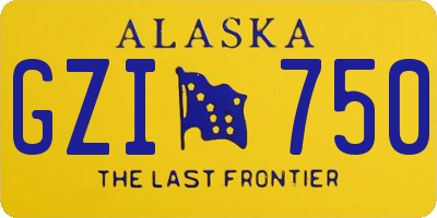 AK license plate GZI750