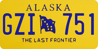 AK license plate GZI751