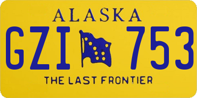 AK license plate GZI753