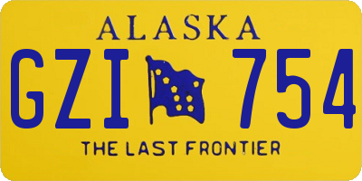 AK license plate GZI754