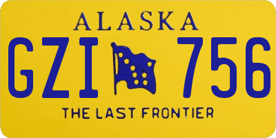 AK license plate GZI756