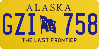 AK license plate GZI758