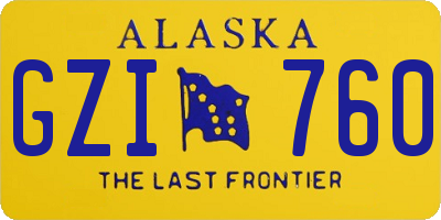 AK license plate GZI760