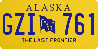 AK license plate GZI761
