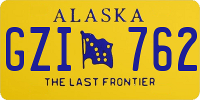 AK license plate GZI762